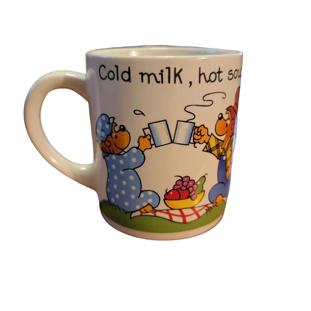 Berenstain Bears Mug Cold Milk~Hot Soup~Ice Cream Soda~One Scoop Vintage 1987